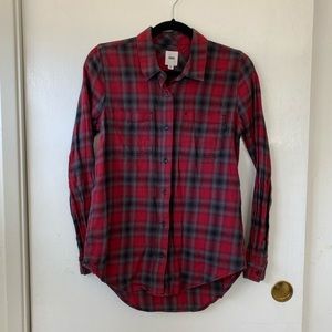 VANS XS Flannel in Red/Black